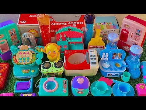 7:00_minutes satisfying with unboxing hello kitty sanrio kitchen set miniature house