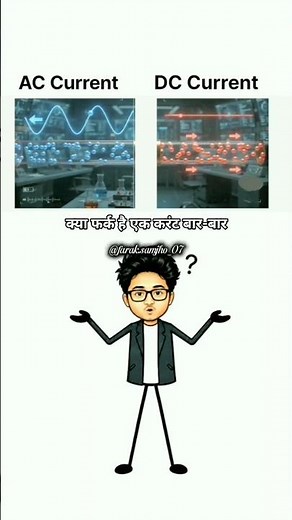 ⚡ AC Current vs DC Current – What's the difference?#ACvsDC #Electricity #ScienceFacts #Physics