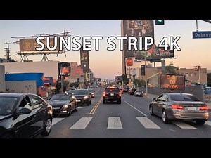 Los Angeles 4K - Sunset Strip - Driving Downtown USA