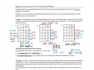 2.5 Exponential Function Context and Data Modeling