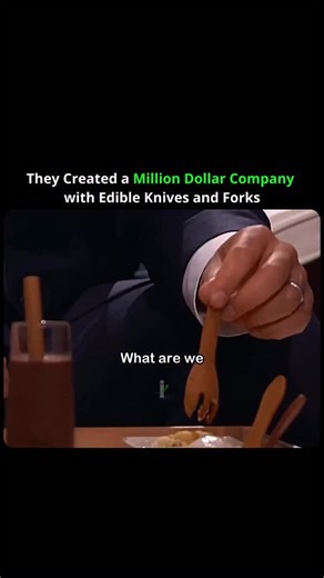 Instaprenurs on Instagram: "What if the thing everyone throws away became the product everyone wants? In this Shark Tank pitch, an entrepreneur introduces edible knives, forks, and spoons that are not just functional, but actually taste good. The sharks sample the product themselves and are genuinely impressed, which instantly changes the tone of the room. What starts as a quirky idea quickly reveals itself as a multimillion dollar business built on quality and innovation. This moment highlights