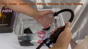 Penis Pump for Men – Manual Vacuum Enlarger with Strong Suction, 3 Silicone Sleeves & Lubricant, Transparent Cylinder for Bigger, Harder Erections, Adult Male Enhancement Device