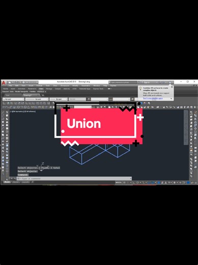 #AutoCAD #3D #union #ပညာဒါန #fypage