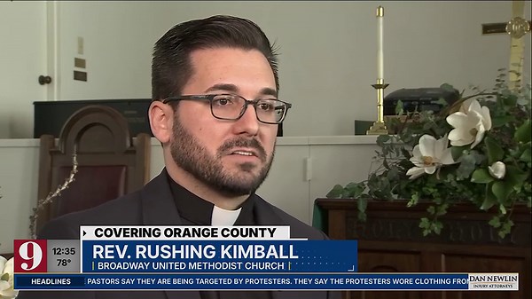 Some church's grow frustrated with a group of protestors interrupting their services