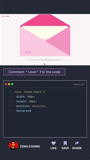 💌 Love Letter Animation with HTML CSS & JavaScript 😍 | Romantic Coding Project📝
