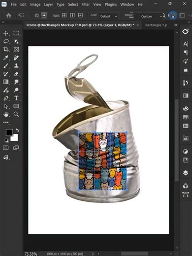 67K views · 2.8K reactions | Photoshop Tips 2025 - Create Realistic Cat Food Cans Simulation Step by Step #ducthangds #adobe | Đức Thắng DS | Facebook