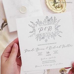 Embrace the enchanting beauty of wildflowers with our exquisite embossed cotton paper wedding invitation, featuring a white UV floral vellum wrap. 🌼 More invitations👉https://reurl.cc/dLyaYg #weddingideas #weddingplanner #weddinginspiration #weddinginvitation #weddinginvites #elegantweddinginvitation #2024wedding #floralinvitation #rusticwedding #embossedinvitation #cottonpaper #elegantwedding | ElegantWeddingInvites