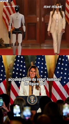 Melania Trump arrives at the White House with a robot!
