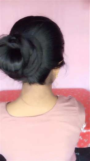 Elegant low bun hairstyle ✨Simple, classy 💕 #hairstyle #lowBun #hairBun #ElegantLook