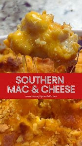 341 reactions · 112 shares | Southern Style Mac & Cheese #SouthernMacAndCheese #SoulFood #ComfortFood #MacAndCheeseLovers #SouthernCooking #CheesyGoodness #ClassicMacAndCheese #HomemadeMacAndCheese #SouthernComfortFood #FoodieFavorites #MacAndCheeseRecipe #SouthernStyleCooking | Savory Spoon | Facebook
