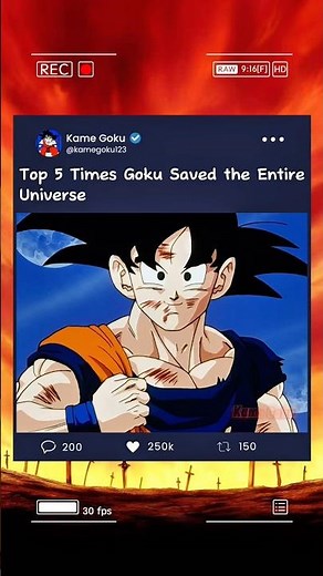 Top 5 Times Goku Saved the Entire Universe #anime #dragonball