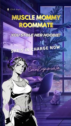 POV: MUSCLE MOMMY ROOMMATE | YOU STOLE HER HOODIE 🖤 #asmrroleplay #sleep #gothgirl #roommate