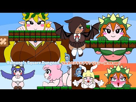 Ramune's Square Dungeon Gameplay (Action Game)