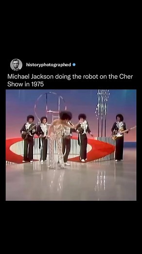 History Photographed on Instagram: "Michael Jackson Robot Dance on the Cher Show (1975) Follow us for more"