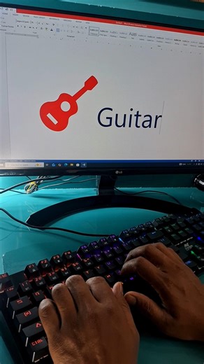 Guitar Symbol Shortcut key in ms word #reels #shorts #msword