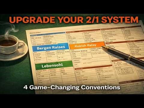 Bridge Learning (35) - Synchronizing Minds: Upgrading the 2/1 Game Forcing Convention Card #bidding