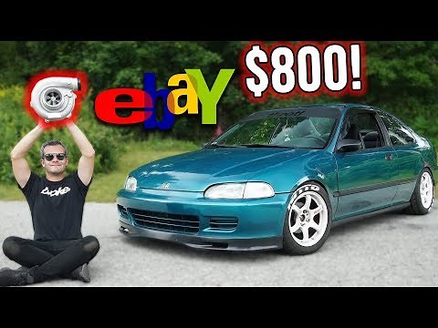 $800 CIVIC EBAY TURBO KIT BUILD!!