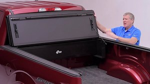 BAK Industries IS pleased to announce the release of the BAKFlip MX4 Matte Finish Hard Folding Truck Bed Cover. The MX4 is the 1st time the BakFlip has been upgraded in 5 years! The biggest change on the MX4 is obviously the look. The Matte finish panels and matching side seal harmonize with the factory OEM side caps much cleaner. Additionally the panel skins are 1.5x thicker than standard G2 panels (MX4 is still aluminum) and because of the Matte Finish more scratch resistant as well. The secon