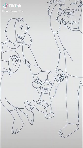 Darkflowertale Undertale Animation featuring Chara, Frisk, Toriel, Asriel, and Asgore