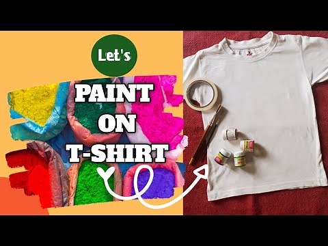 Hand-Painted Holi Special T-shirt | How to Paint on T-shirt | Fabric Painting 🎨
