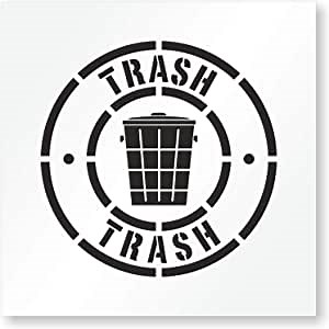 SmartSign "Trash" Reusable Stencil | 24" x 24" Plastic