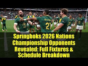 Springboks 2026 Nations Championship Opponents Revealed: Full Fixtures & Schedule Breakdown