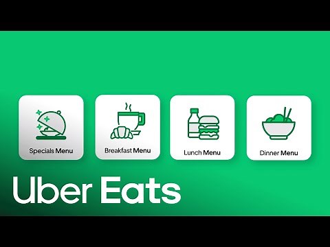Updating Menu Hours and Adding New Menus | Uber Eats
