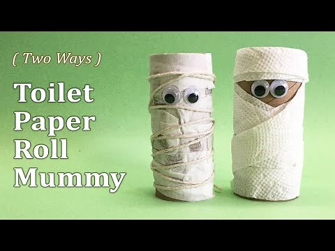 Toilet Paper Roll Mummy - DIY Halloween Craft