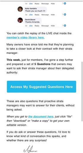 💪 How much power does your strata manager really have? 🤔 A recent ABC News article revealed the “total and unfettered power” apparently held by one high-profile strata management company, simply because of the types of contracts their clients had signed 📑 🎥 We unpacked these “full delegated authority” contracts in a recent Friday LIVE chat here on the Facebook page. I walked through what the schedules to a strata management contract actually mean, and how they may give your strata manager a 