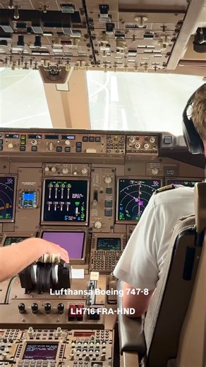 Felix Gottwald - Pilot 👨🏻‍✈️👍🏻 on Instagram: "Cleared for takeoff — Runway 18 in Frankfurt, bound for Tokyo Haneda. This is the moment the Queen stretches her wings and surges into the sky. Smooth coordination, raw thrust, and that unmistakable hum of the 747-8 — it’s always a privilege to watch! @lufthansa @frankfurtairport #fromthecockpit #LH716 #7478 #Boeing747 #FrankfurtAirport #TokyoHaneda #AvGeek #CockpitViews #TakeoffPower #Lufthansa #BoeingLovers #JetLife #PilotPerspective #FlightDec