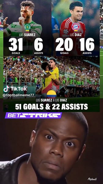 Keep a close eye on the attack Colombia national football team could bring to the World Cup, my friends: 🇨🇴 Luis Díaz (FC Bayern Munich): 20 goals 16 assists 🇨🇴 Luis Suárez (Sporting CP): 31 goals 6 assists That’s 51 goals and 22 assists between the two most in-form Colombian players of the 2025/26 season. ⚽🔥 #football #viral #foryoupage #dalabyasincartan
