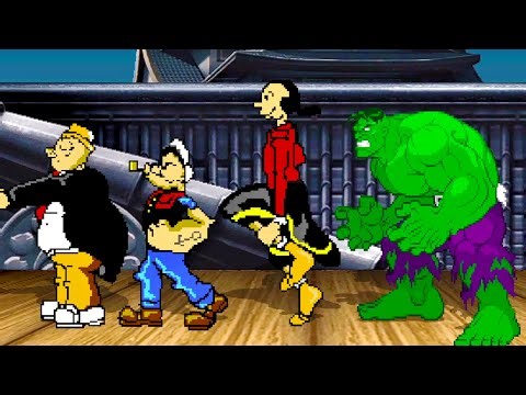 POPEYE vs THE HULK Ultimate HYPER LEVEL INSANE EPIC FIGHT!