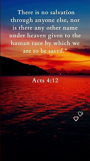 There is no salvation through anyone else, #bibleverse