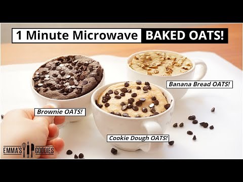 1 Minute Microwave BAKED OATS ! Easy Breakfast on the go!