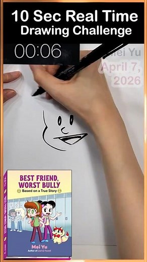 INSANE 10 Sec Drawing Art Challenge! 🤯 Mei Yu Book Best Friend, Worst Bully Preorder #meiyu