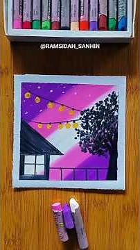 Oil Pastel Drawing Tutorial for Beginners | Simple & Beautiful Art #Shorts