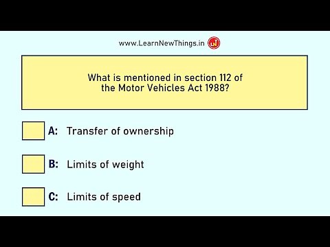Indian Driving Licence Test Questions & Answers - Set 3/12 | RTO Exam | Learner's License