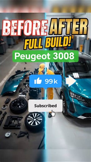 Peugeot 3008 FULL Assembly 🔧 From Parts to Complete Car #peugeot3008 #assembly #asmr #viral