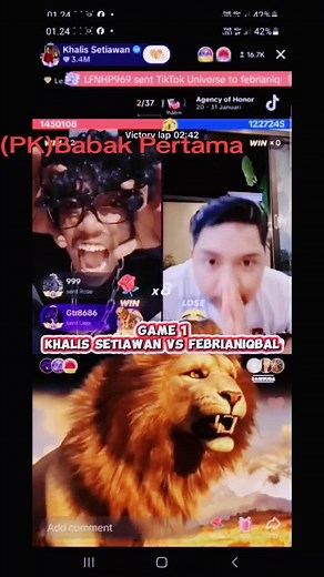 RONDE 1..Tayangan Semalam PK Khalissetiawan VS Febrianiqball .. di room khalis Singone gk habis2..@Khalis Setiawan @febrianiqbal #CapCut#fypシ #viral #masukberanda #fyppppppppppppppppppppppp #pk #khalis#febrianiqbal26
