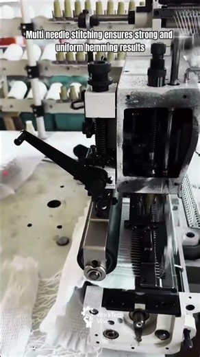 Automatic bottom hemming process using multi needle sewing system