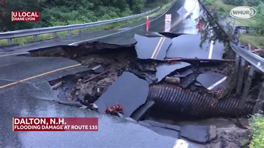 Raw video: Flooding damage at Route 135 in Dalton