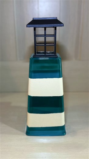 Easy Solar Lighthouse Dollar Tree DIY #dollartreediy #solarlights | Crafty Beach