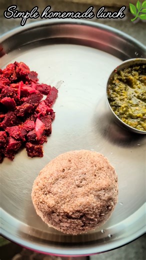 Simple South Indian Lunch 🌾 | Ragi Sangatti, Thotakku & Beetroot Palya #food #simplelunch #diet