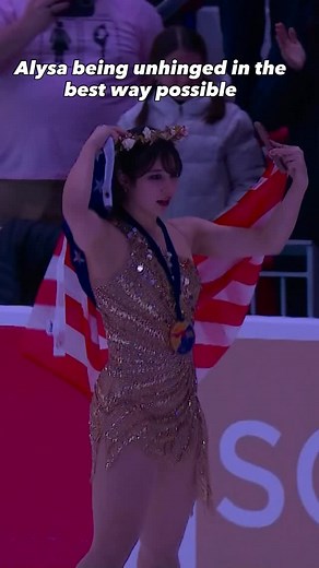 POV: you’re a real one, climbing over the boards to grab a flower crown so your competitor can look just as cute 🌸✨ #FigureSkating #GPFigure | ISU Figure Skating
