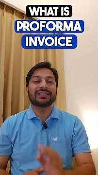 Proforma Invoice (PI) Kya Hota Hai? Explained in 60 Sec #shorts #accounting #store