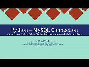 Python MySQL Database Connection CREATE, INSERT, UPDATE, DELETE, DISPLAY, SEARCH Operations