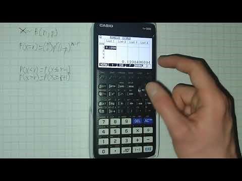 How to calculate probabilities from a binomial distribution on the CASIO fx-CG50 graphing calculator