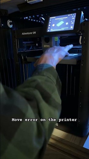 Fixing a move error on the adventure 5m 3dprinter by flashforge. Blooper from the other day.