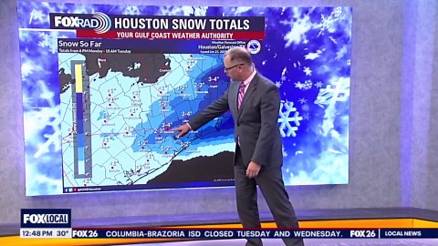 Houston weather: Snowfall totals