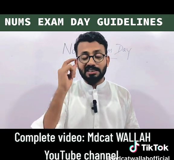 NUMS Exam Day Guidelines for MDCAT 2024 | Part 1